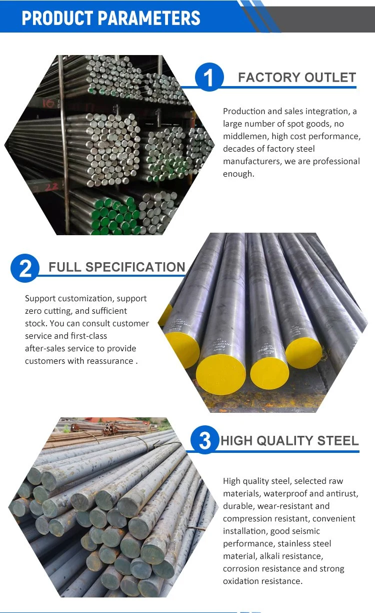 Building Material 20# S20c 20cr Ss400 Q235 Q345 Q195 40cr 5140 35CrMo 1045 1020 Hot Rolled Steel Round Bar Carbon Steel Bar Alloy Steel Bar Price