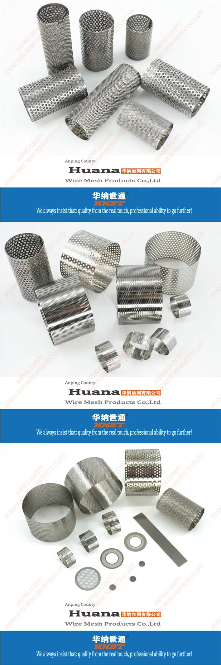 20 30 50 60 100 Mesh Corrosion Resistance Cartridge Screen Wire Mesh Stainless Steel Filter Tube