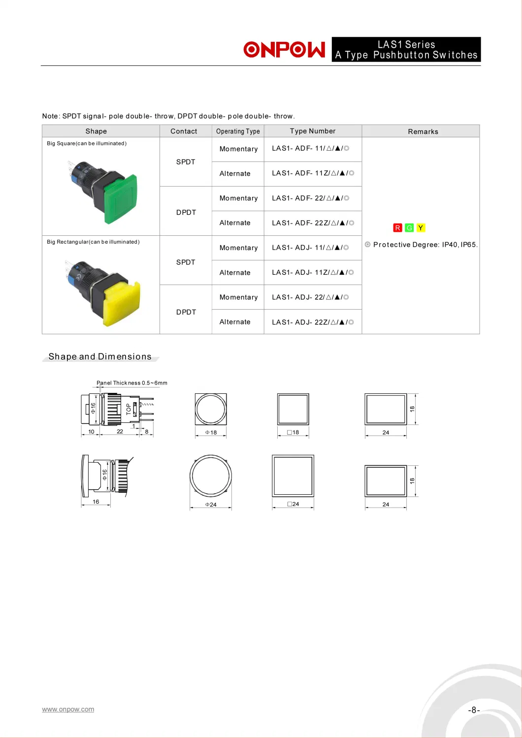 Onpow 16mm Round Head Buzzer (LAS1-AY-B, CE, CCC, RoHS, REECH)