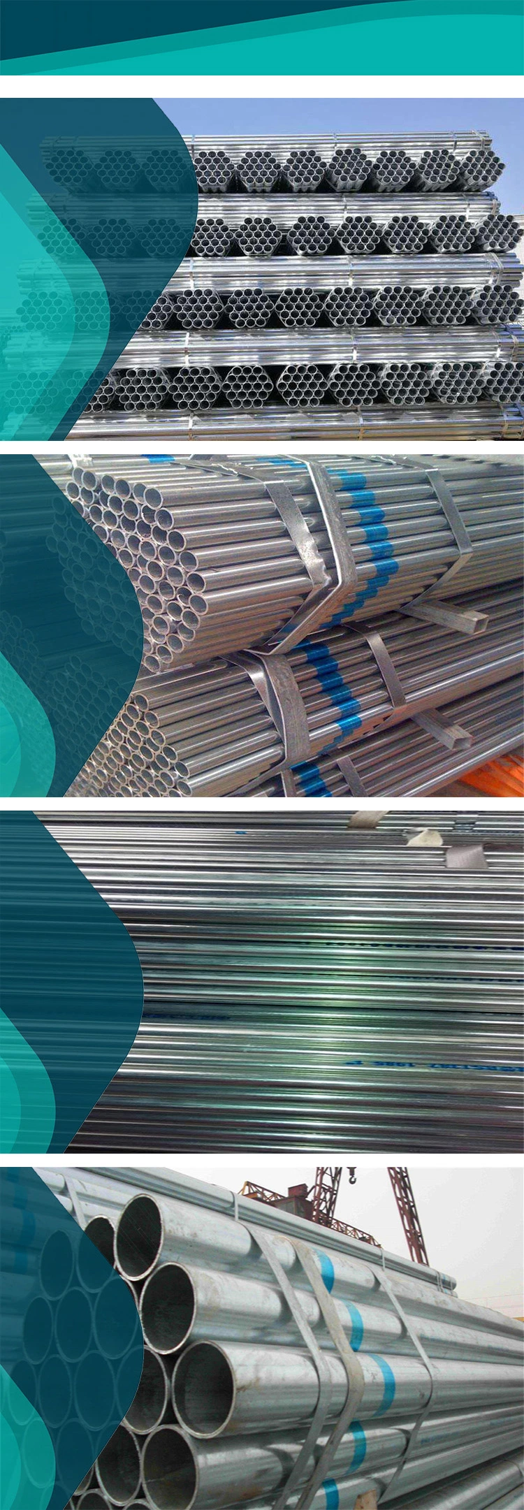 Q235 BS1387 EMT Electrical Metallic Tubing Round Galvanized Steel Pipe and Tube.