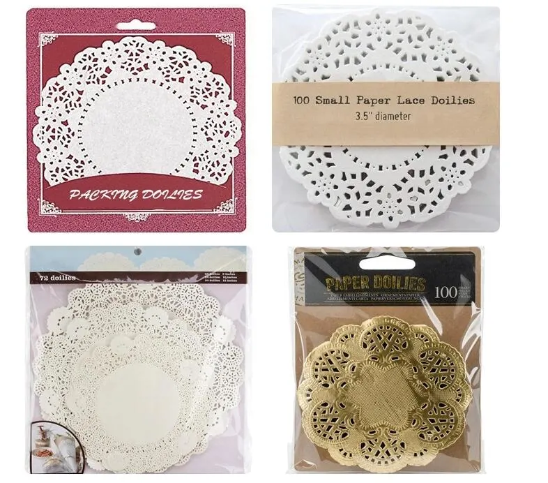 3.5 Inch White Paper Doilies Round Lace Doilies Disposable Cake Paper