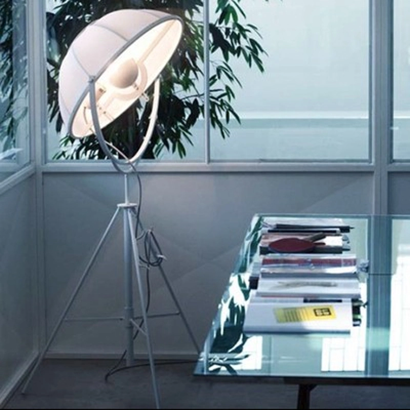 Nordic Minimalist Creative Semicircular Metal Lampshade Photography Satellite Decoration Floor Lamp E27 (WH-MFL-107)