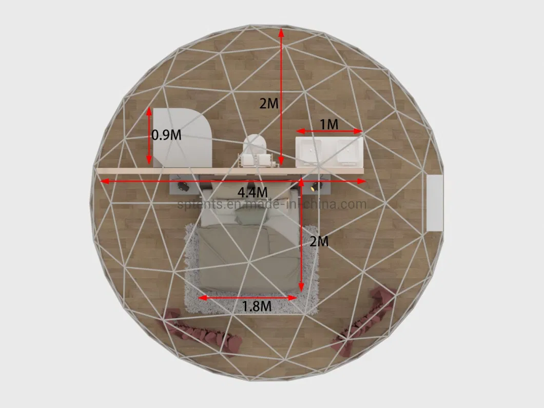 Igloo 6m Geodesic Dome House Domos Outdoor GB Q235 Steel Tubes Waterproof Iglu Garden