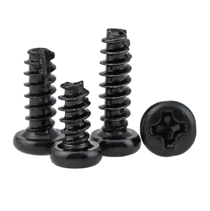 Black Cross Round Head Thread Cutting Self-Tapping Screw GB65-85