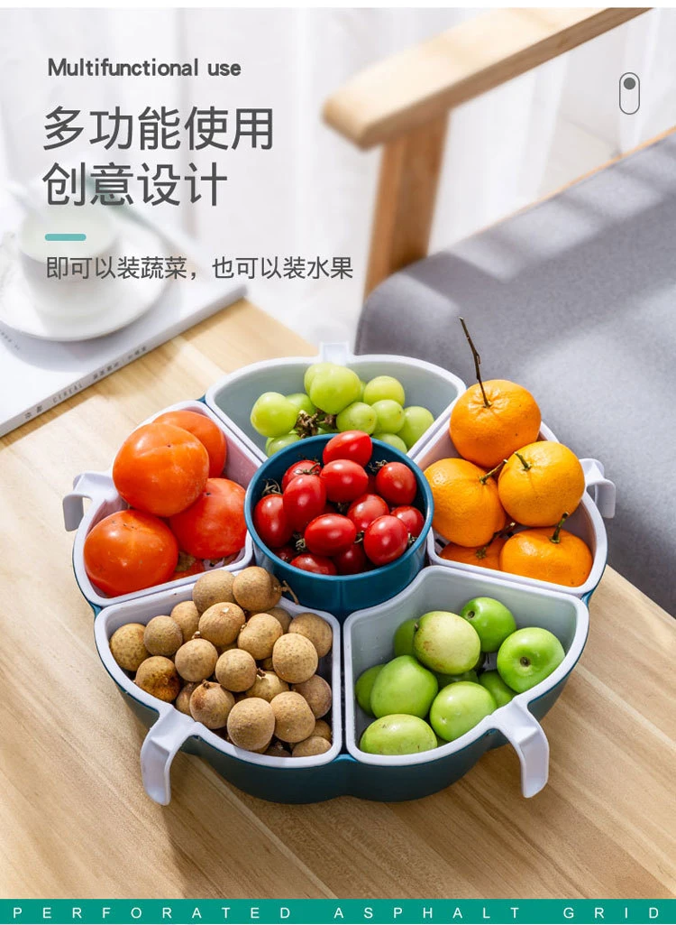 Hot Sell Storage Hot Pot Vegetables&Fruits Plate Dish Round Blue Customized