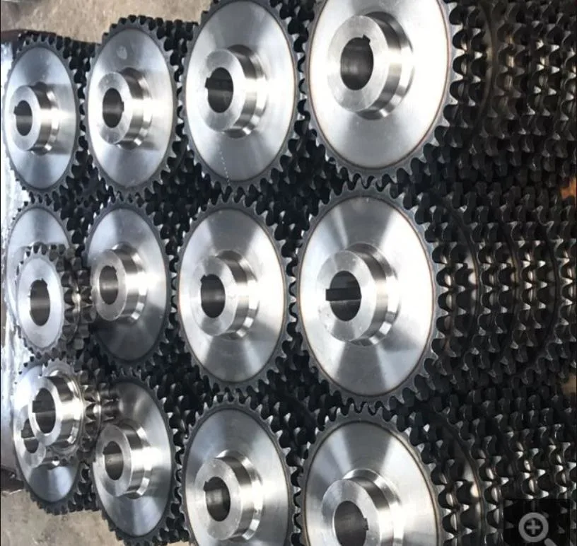 Steel C45 Plate Finished Bore Roller Chains Sprockets