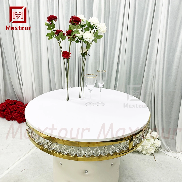 Gold Stainless Steel Round Cake Table for Wedding Events Party