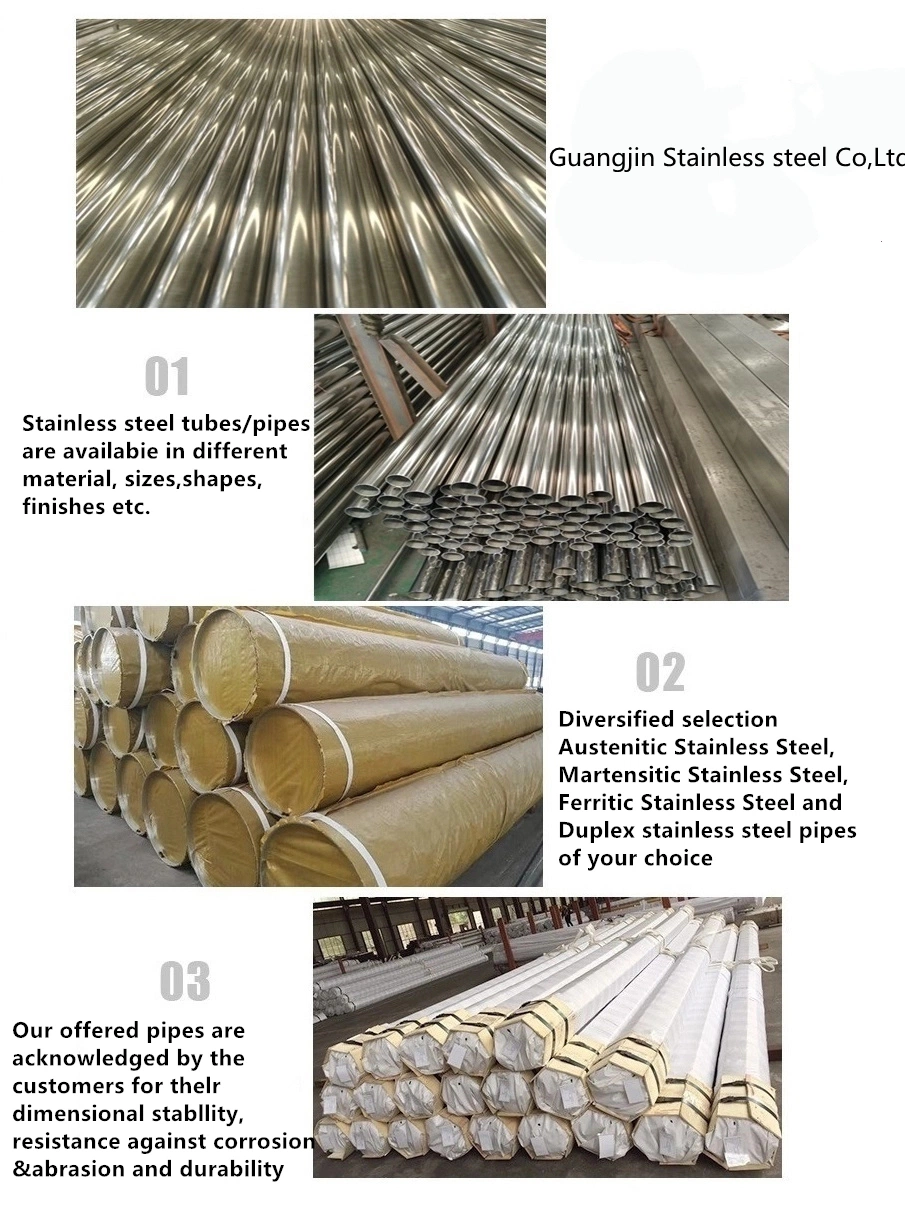 Wholesale Manufacturer 201 304 316 Polished Round Stainless Steel Pipe Seamless/Weled Tube