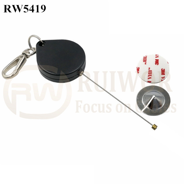 RW5419 Heart-Shaped Security Pull Box Plus Dia 22mm Circular Sticky Metal Plate