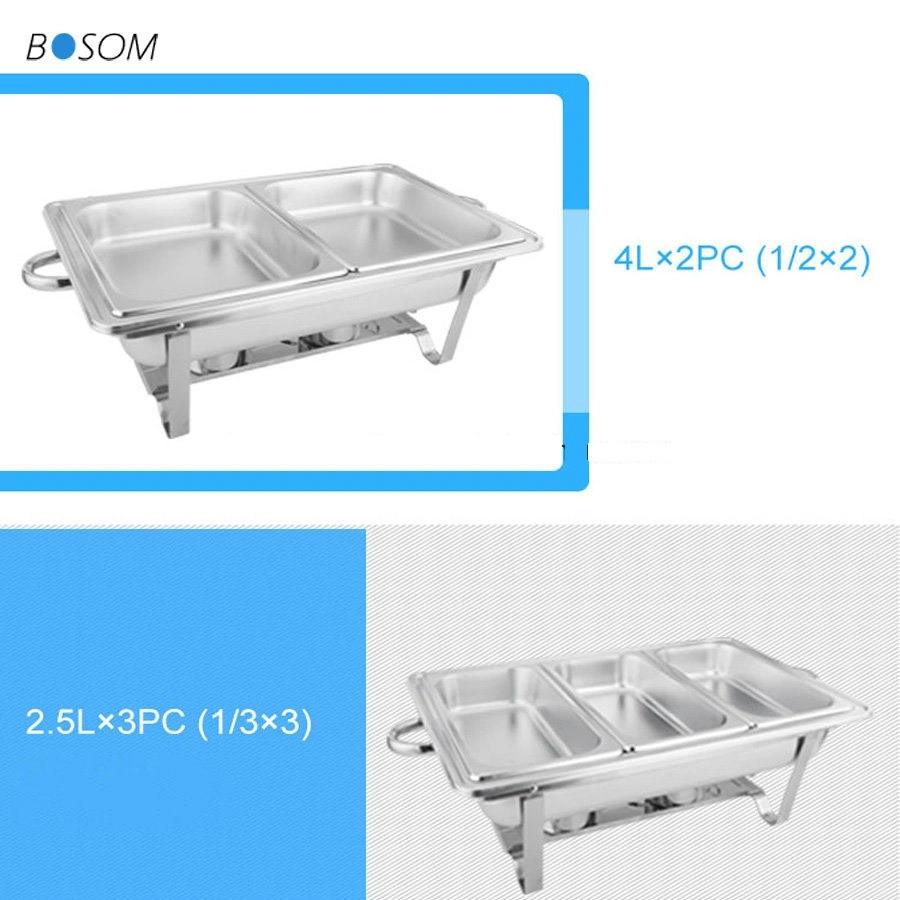 Stainless Steel Chafing Dish Alcohol Electric Heating Hotel Equipment Buffet Stove