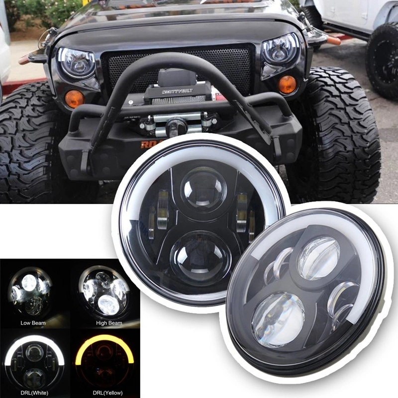 7 Inch Headlight Round LED Headlight Wholesales for Jeep Wrangler Jk