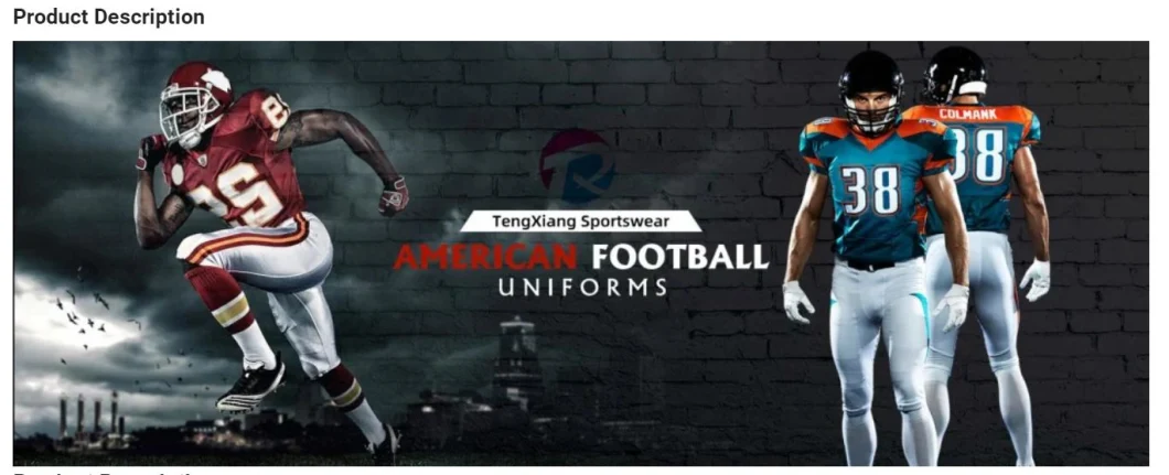 Customized H&Q Team Sportswear Football Clothing Men American Football Uniform