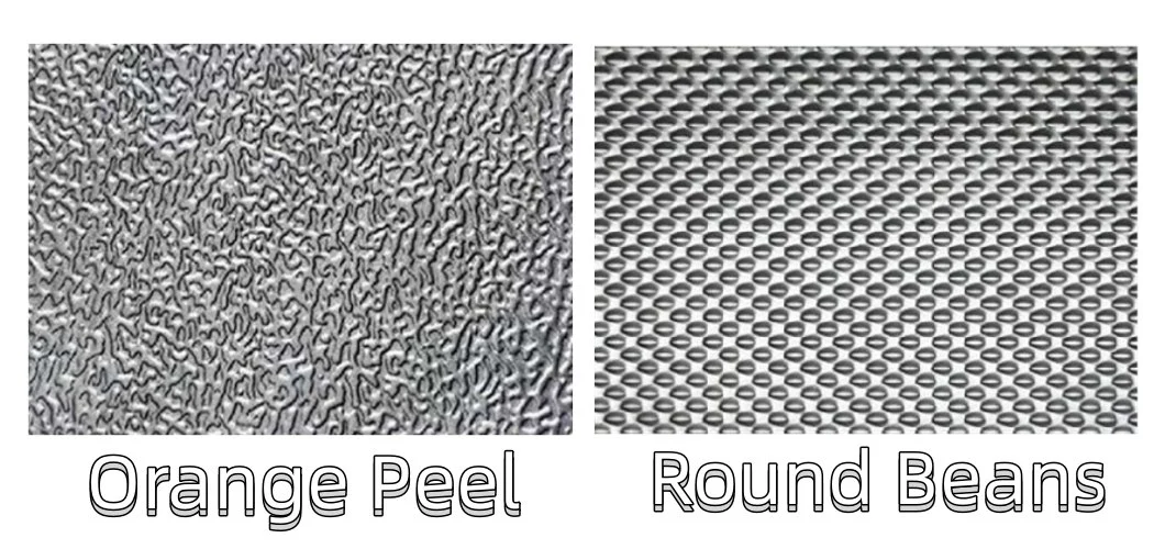 Round Bean Pattern 6061 T4 T6 Checkered Embossed Aluminium Sheet