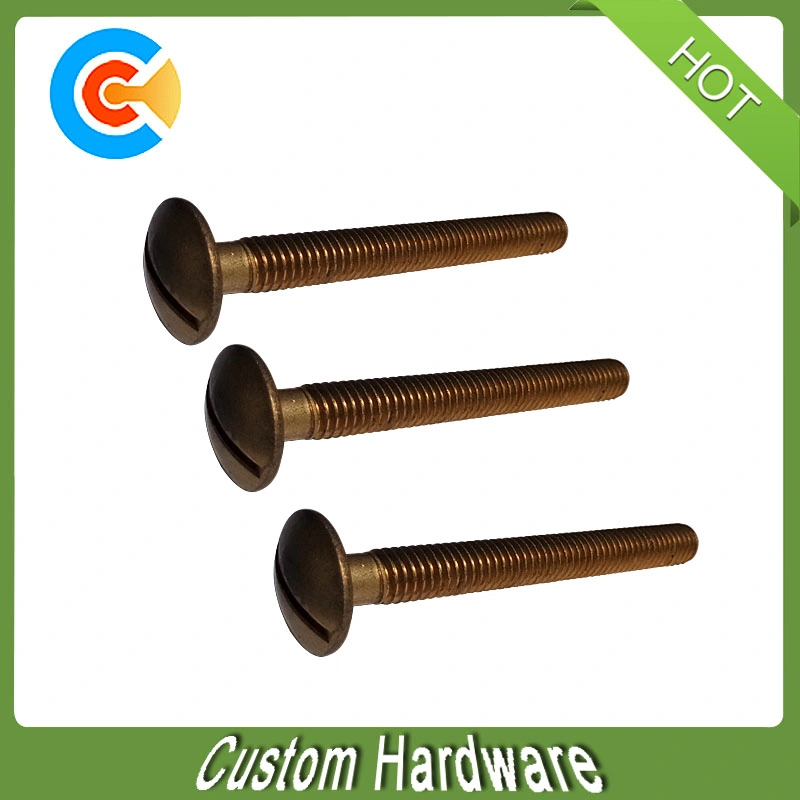 Brass Slotted Cheese Head Machine Screw Customized Round Head Brass