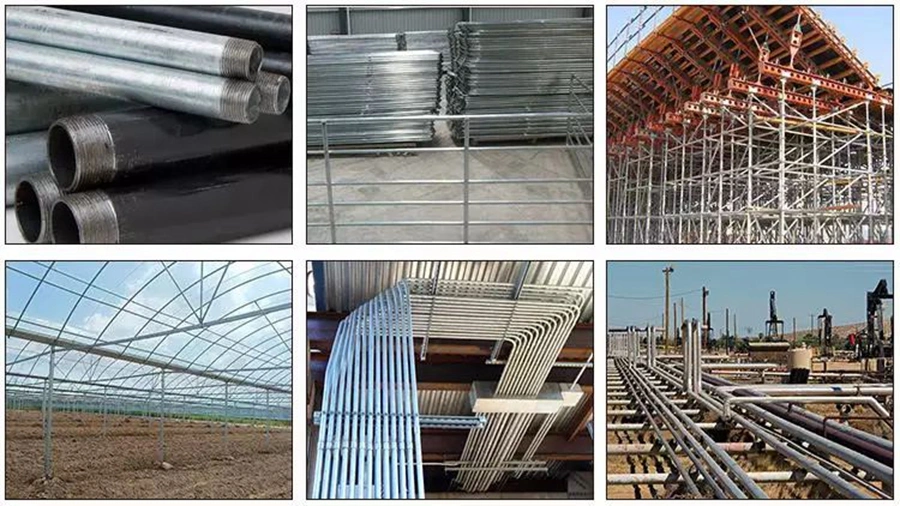 ASTM A500 Welded Scaffold Round Tube, Hot Dipped Galvanized Round Pipe, ERW Steel Pipe