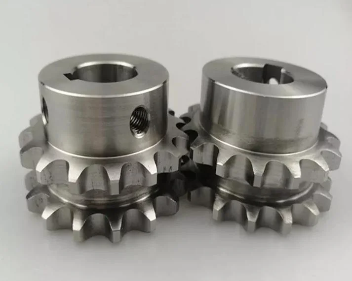 Steel C45 Plate Finished Bore Roller Chains Sprockets