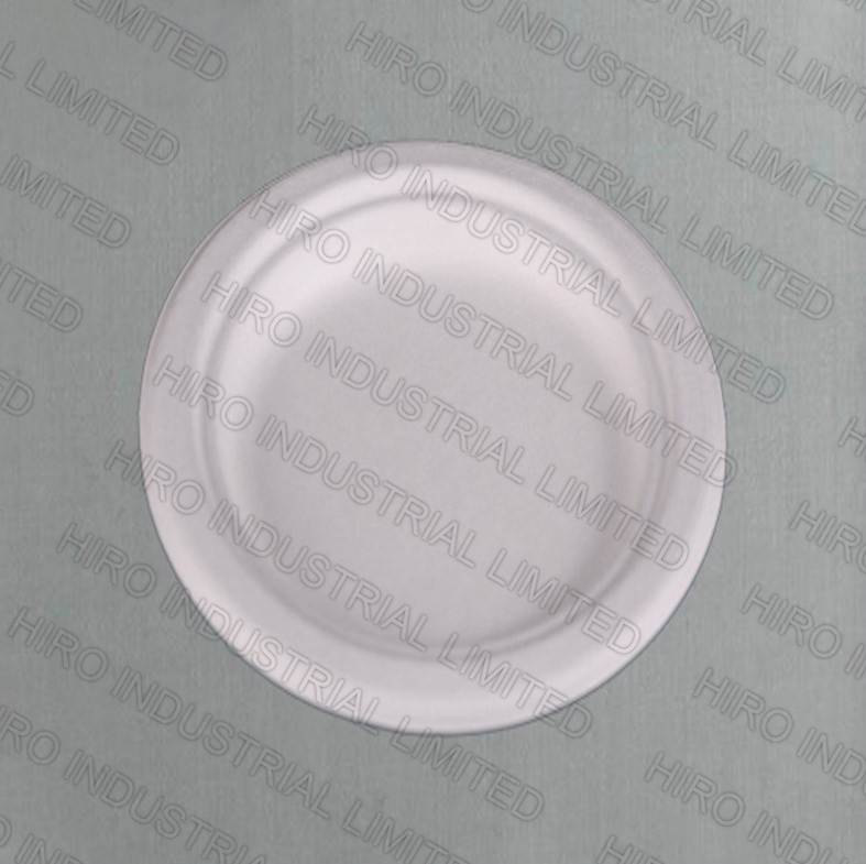 10 Inch 3-Compartment Round Bagasse Plate with Eco-Friendly Biodegradable Sugarcane