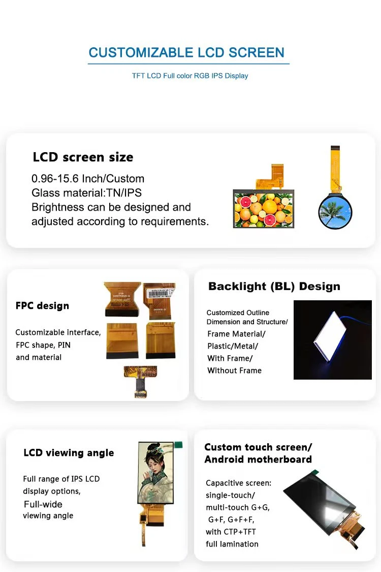 Future LCD 2.0 Round Inch 240X320 Resolution Panel TFT LCD