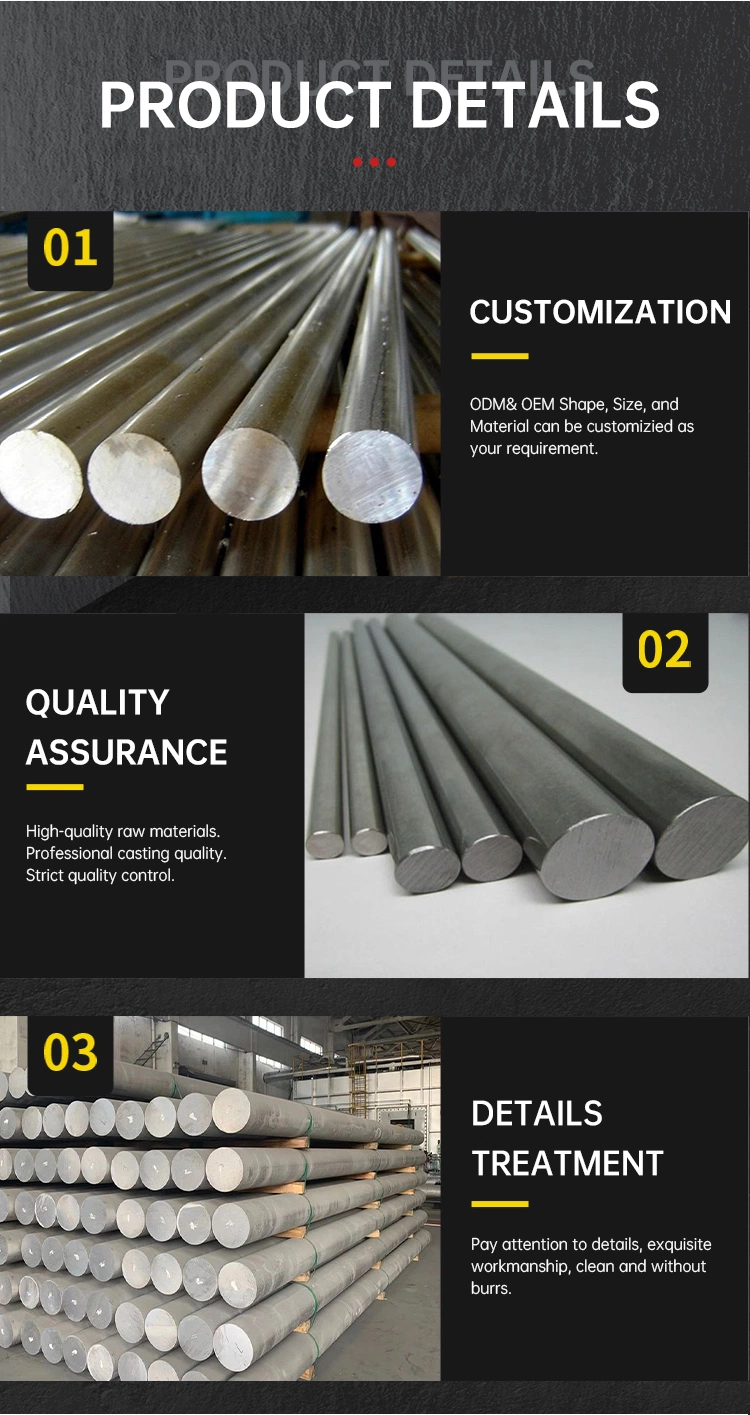 6061 6063 6082 7075 7A09 2024 2023 3003 T5 T6 T651 Alloy Aluminium Aluminum Round Rod Bar Low Price