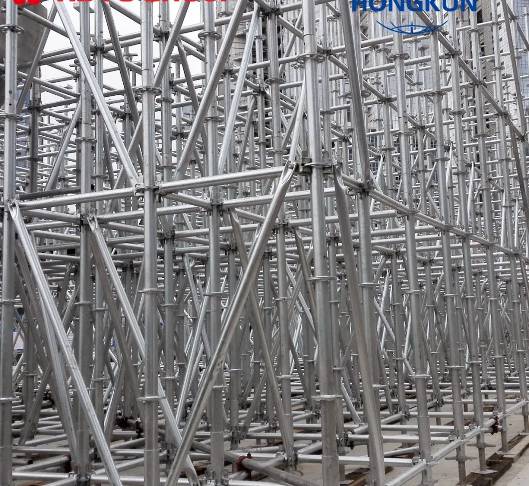 ASTM A500 Welded Scaffold Round Tube, Hot Dipped Galvanized Round Pipe, ERW Steel Pipe