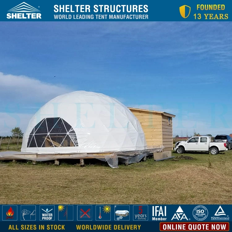 Prefabricated Dome Structures Systems Half Geodesic Dome for 2-5 People Glamping