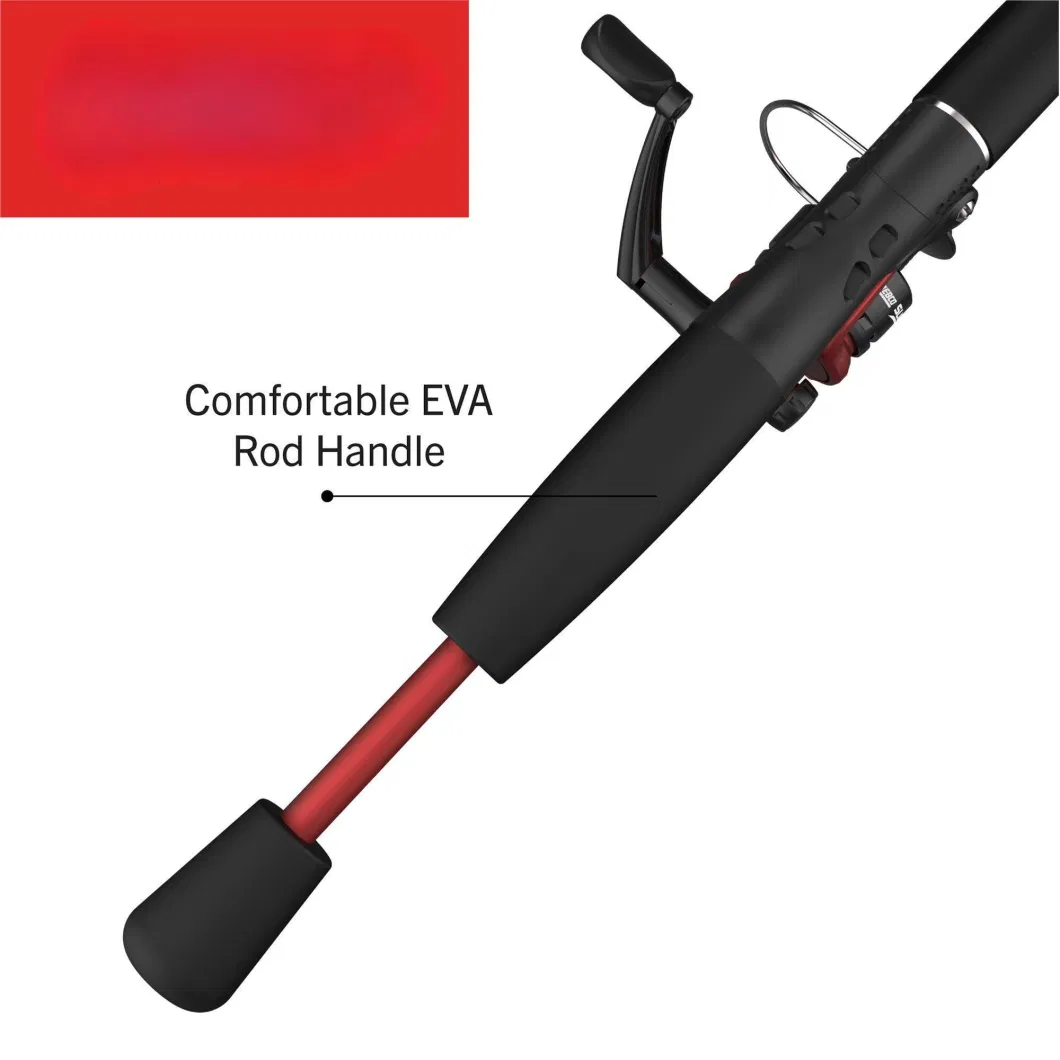 Comfortable EVA Handle Spinning Reel Medium-Light Durable Fiberglass Fishing Rod