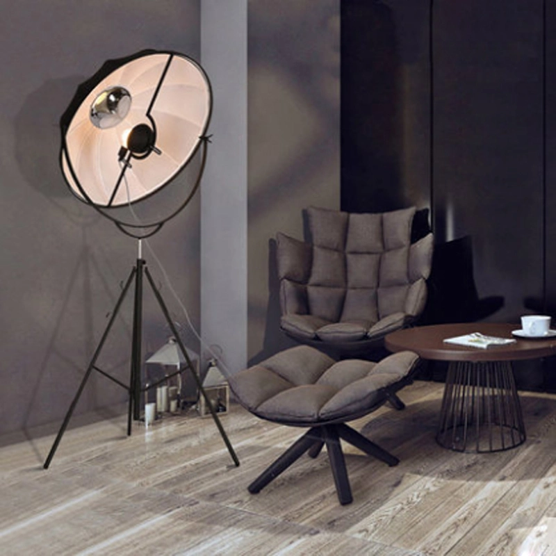 Nordic Minimalist Creative Semicircular Metal Lampshade Photography Satellite Decoration Floor Lamp E27 (WH-MFL-107)