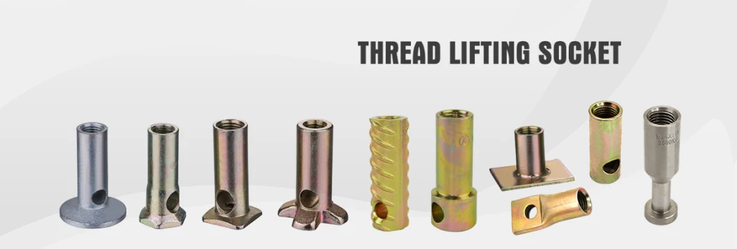 Electro Galvanized Round Tubular Precast Thread Lifting Socket