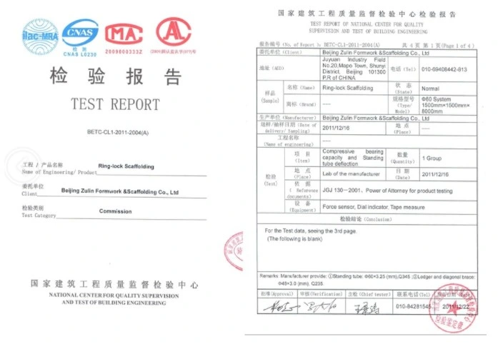 48mm/60mm Combined Zulin Rl48, 60 Scaffolding Scaffold Pole for Support