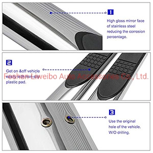 Stainless Steel China Factory Side Step Bar for Toyota Tundra Crew Max Cab