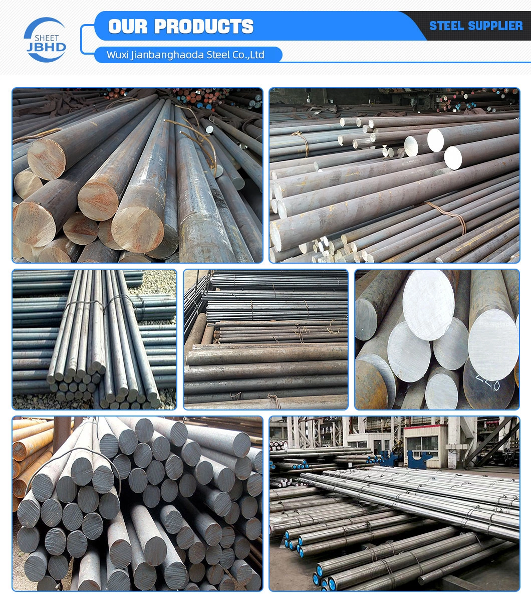 Hot Rolled 50crva 6150 Q215, Q275, Q195, Q235, Q345, 65mn, 20#, 10# Mild Carbon Alloy Steel Round Bar