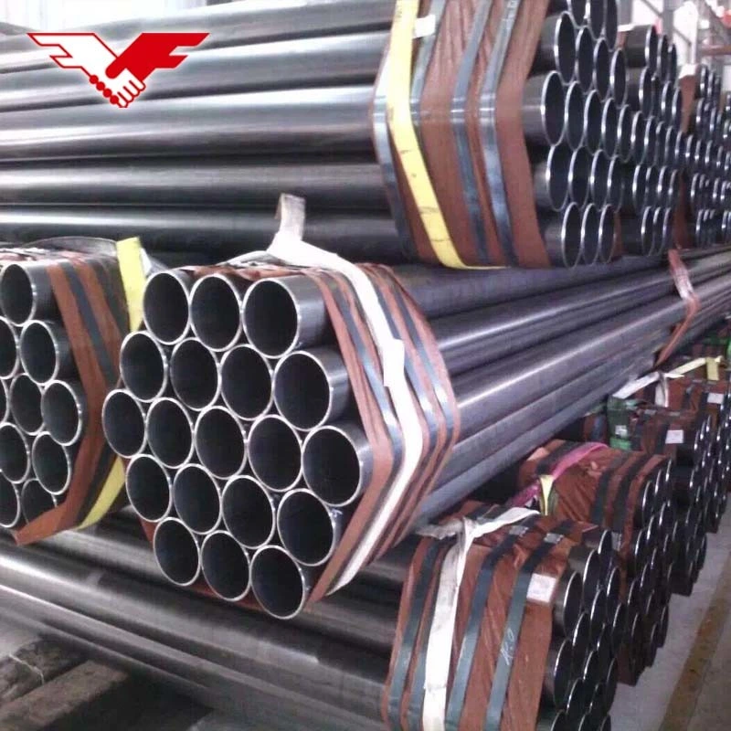 ASTM A53m Gr. B Black Round Mild Steel Pipes Carbon Steel Pipe Raw Materials Iron Tube