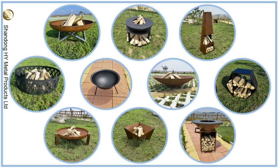 High Quality Metal Round Heater Corten Steel Custom Pattern Fire Pit