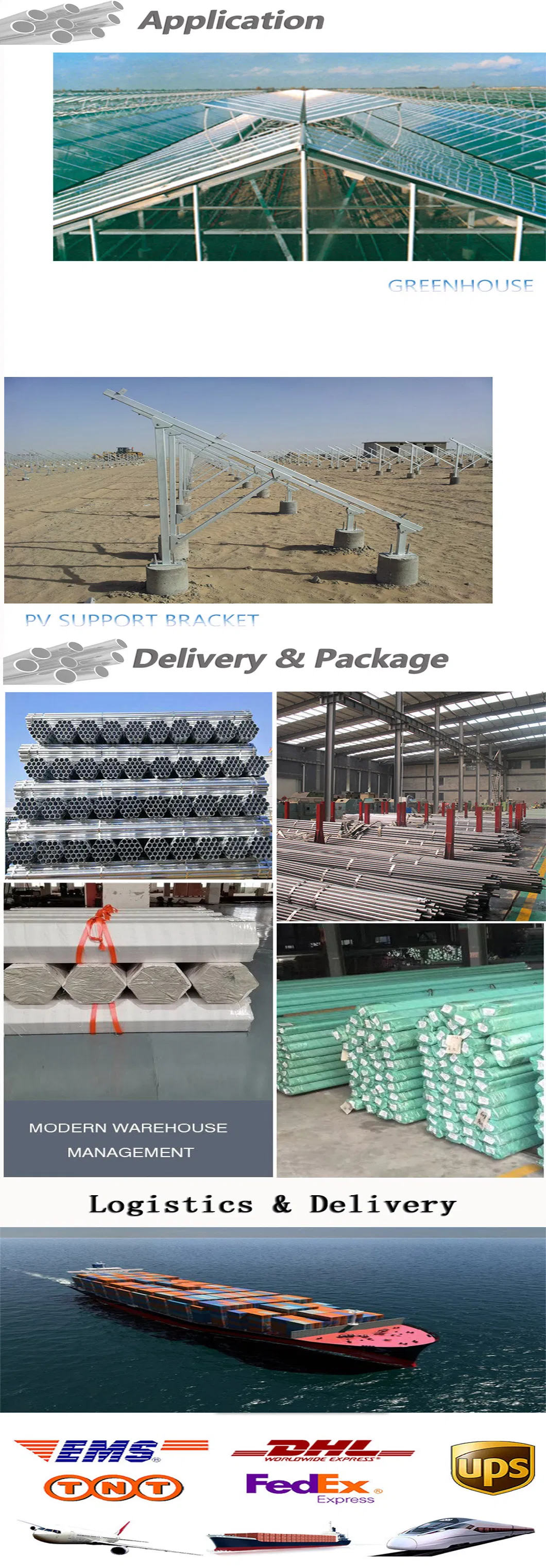 DN400 5 Inch 6 Inch Hot DIP Gi Galvanized Steel Square Tube and Round Pipes.