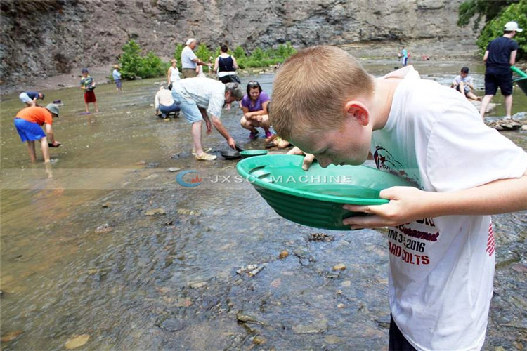 Round Plastic Gold Panning Equipment Plastic Gold Wash Pan