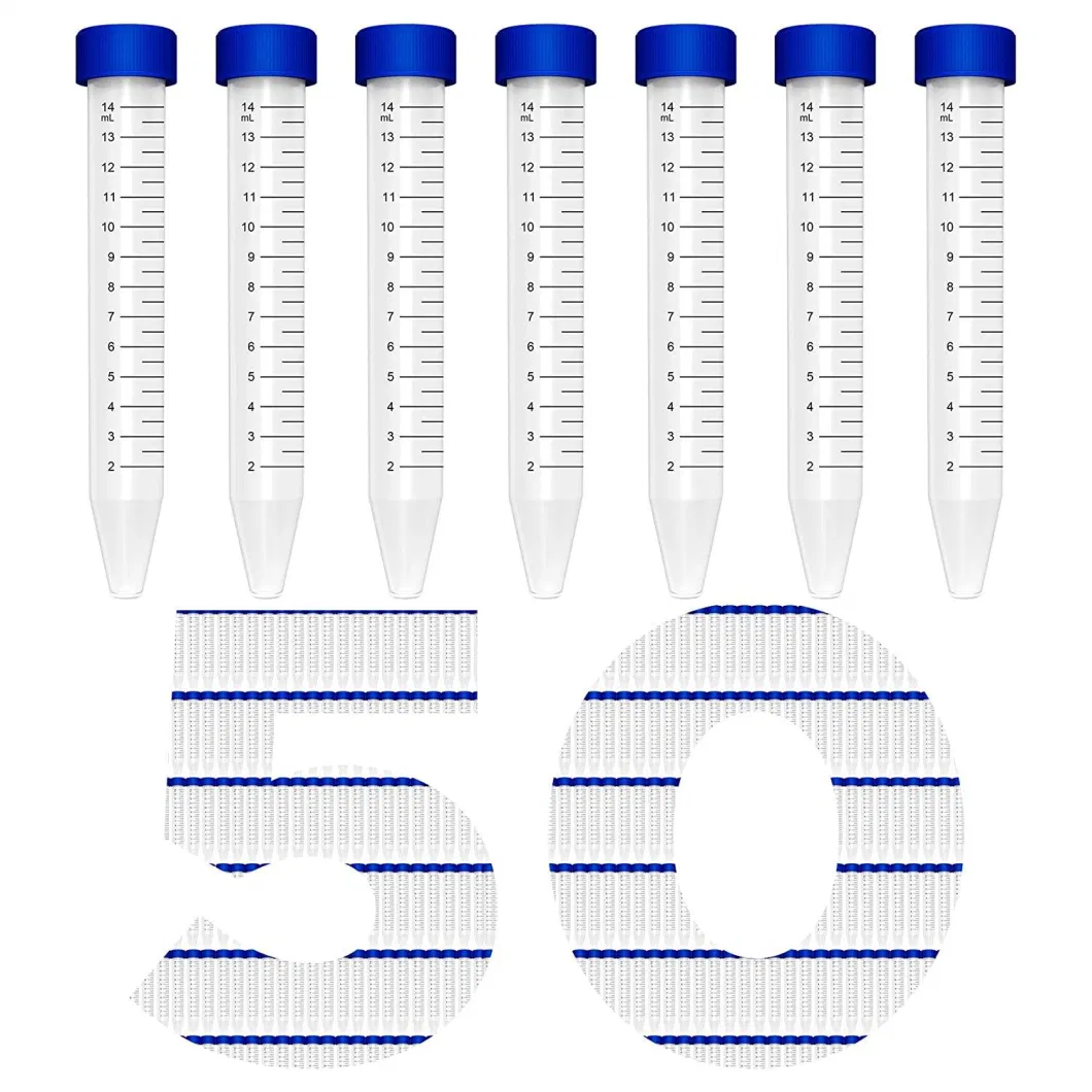 Lab Medical Use 15ml Conical Falcon Tube Centrifuge Tube with Blue Cap