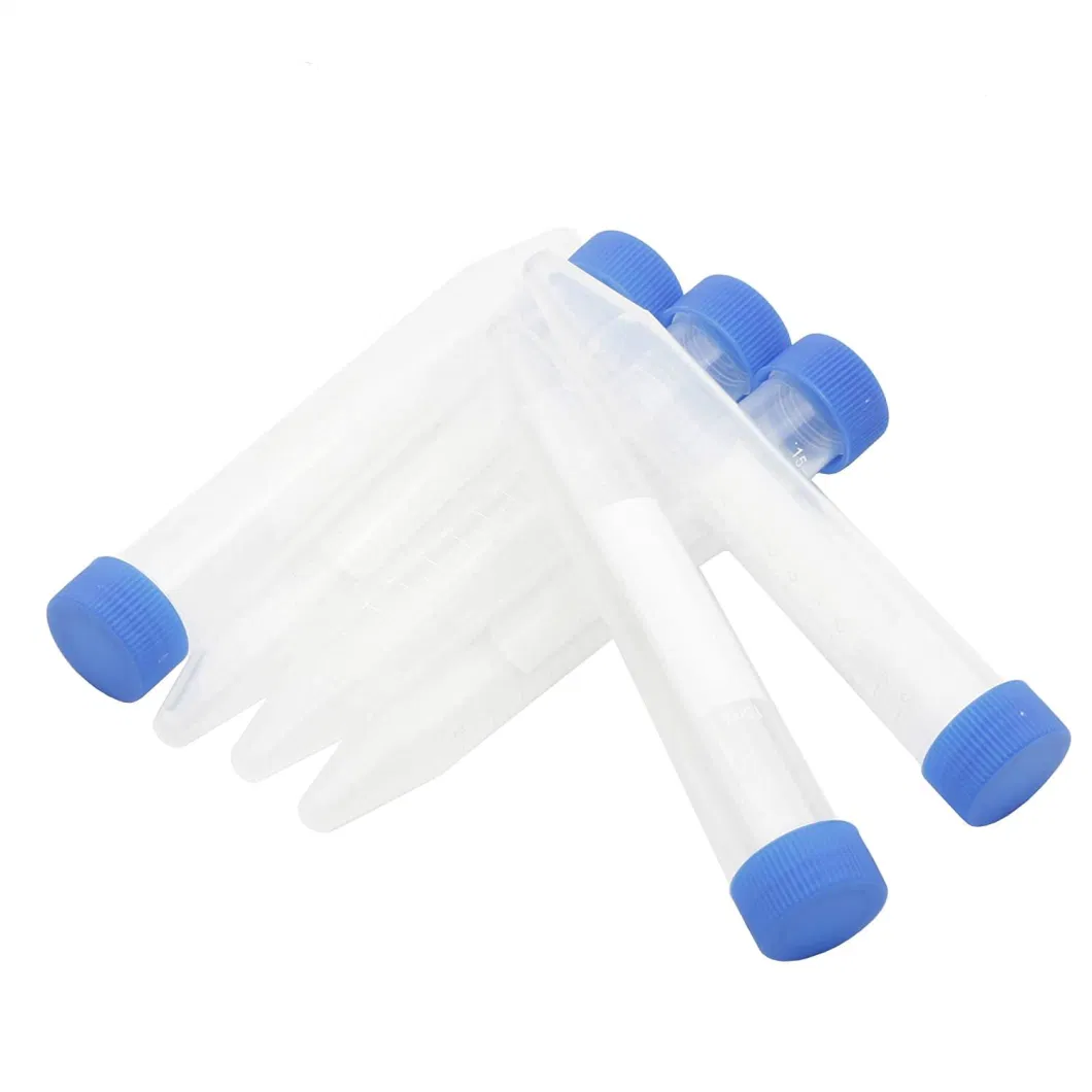 Lab Medical Use 15ml Conical Falcon Tube Centrifuge Tube with Blue Cap