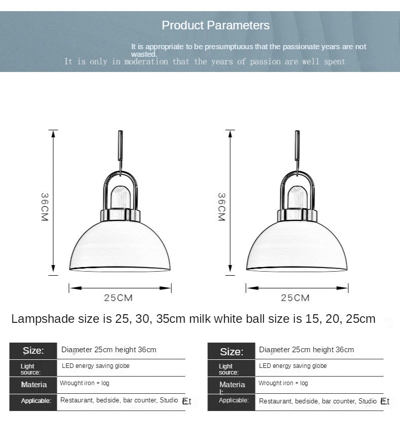 Modern Cafe Semicircular Pendan Light Bedroom Kitchen Living Room Home Arc Globe Pendant Light (WH-AP-435)