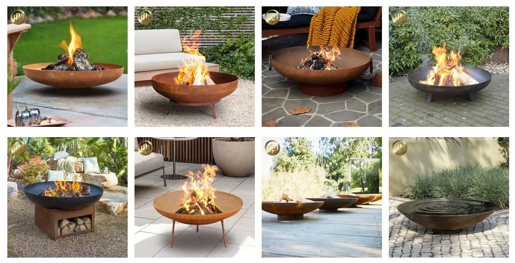 Large Outdoor Heating Metal Round 80cm Diameter Fire Pit Brazier