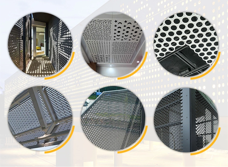 Factory Supply Customized Hexagonal Round Hole Punching Powder Coated Stainless Steel Slotted Panel Perforated Metal Sheet Plate