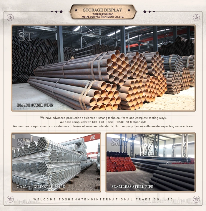 2 Inch Galvanized Pipe Black Welded Round Steel Pipe for Building Material