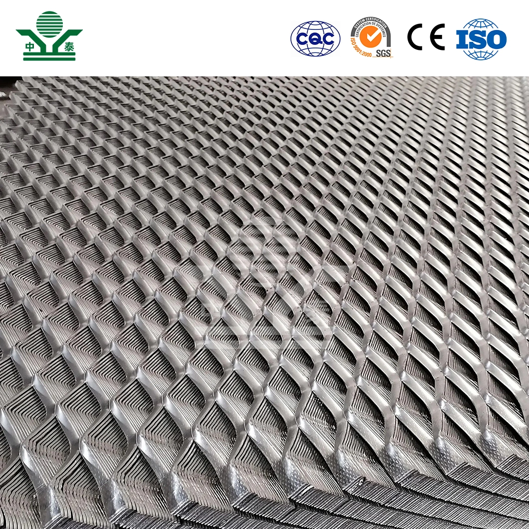 Zhongtai Gold Stainless Steel Plate Material Cold Rolled Expanded Metal China Suppliers 25m 30m Length Ss Expanded Metal Mesh
