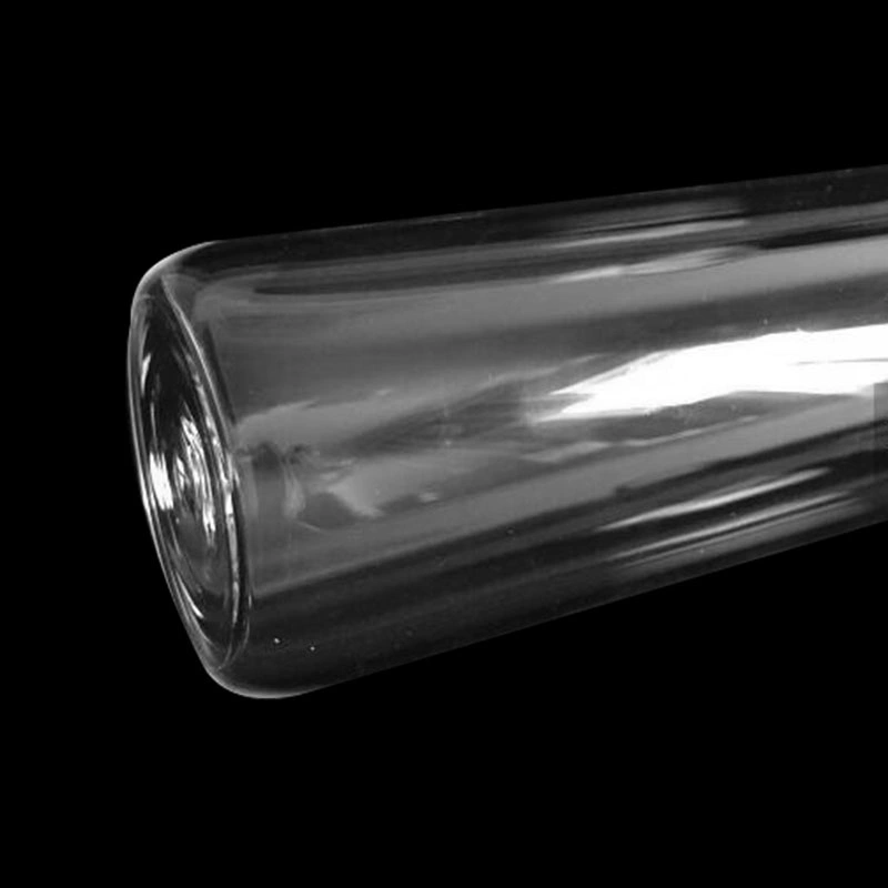 Round Bottom Polished Transparent Dome One End Closed Quartz Tube