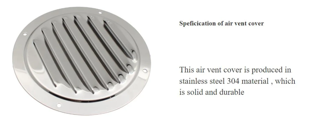 Stainless Steel 316 Circular Ventilation Plate Exhaust Port Ventilation Plate Louver Air Outlet