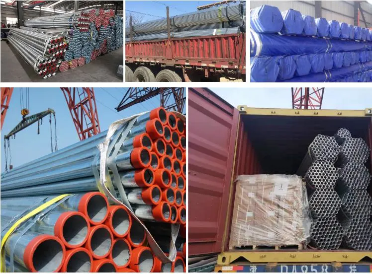 Hot Galvanized Round Pipe/Gi Tube with Clamp Half Round Steel Tube