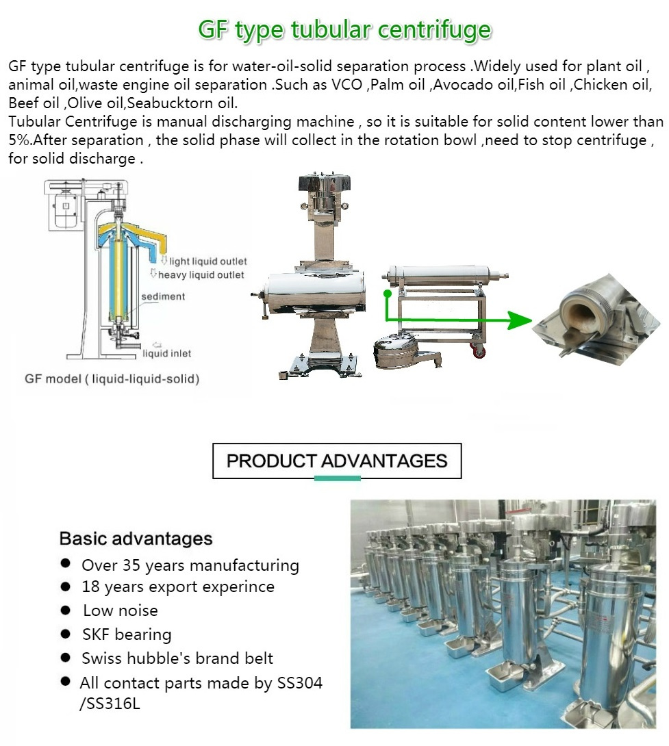 Blood Plasma Tubular Extractor Tubular Separator