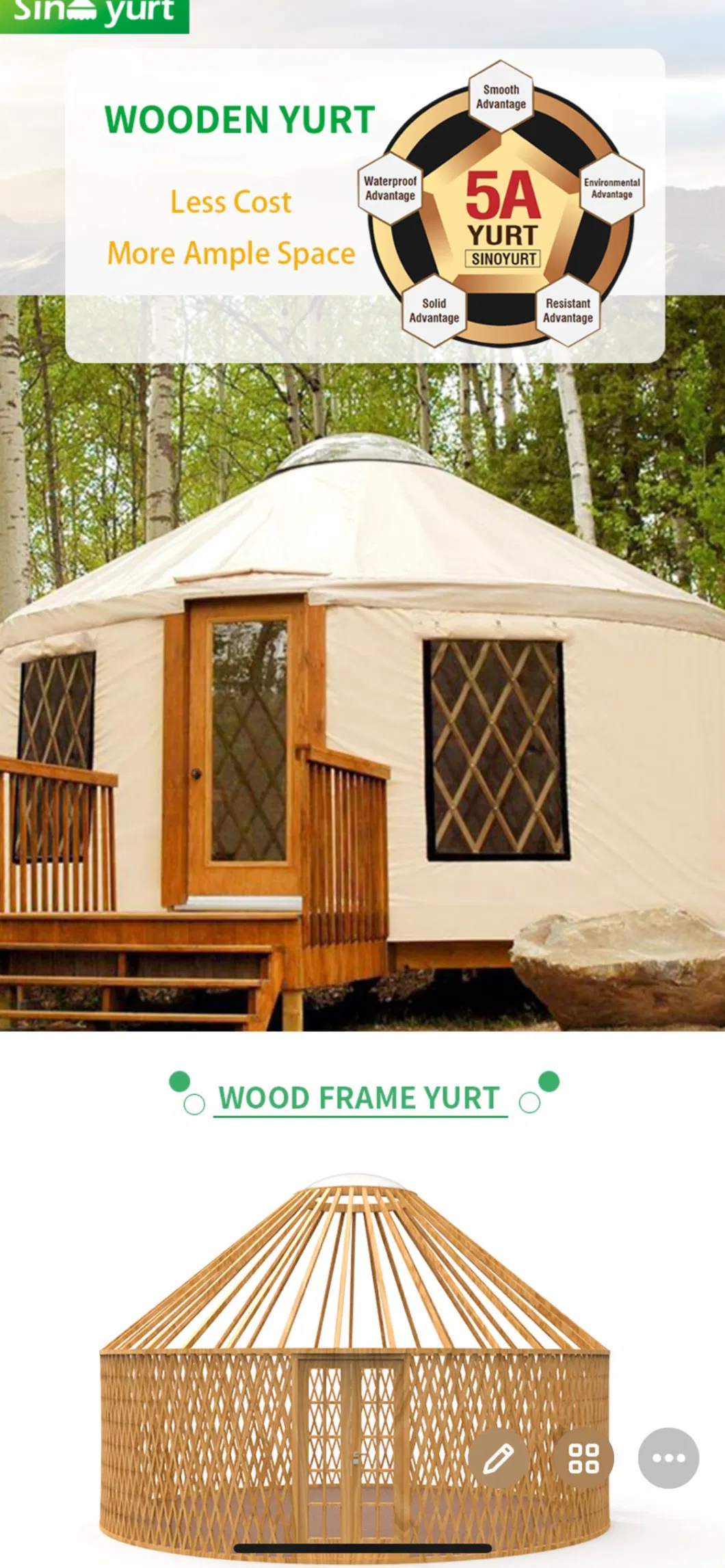 Steel Tube Yurt / Mongolian Steel Tube Yurt