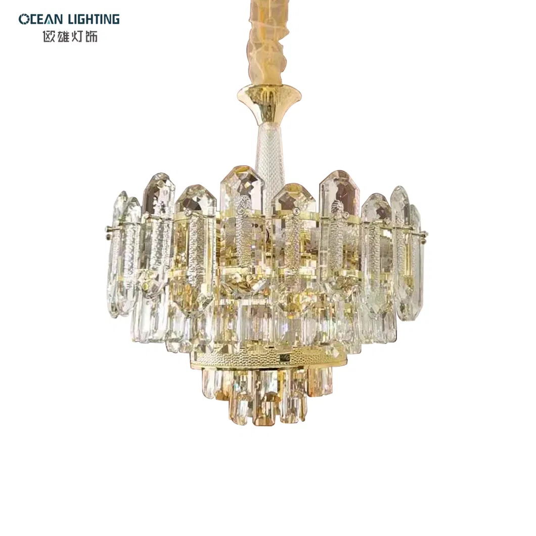 Ocean Lighting Hotel Project Wavy Hanging Pendant Lights Chandeliers Crystal for Dining Room