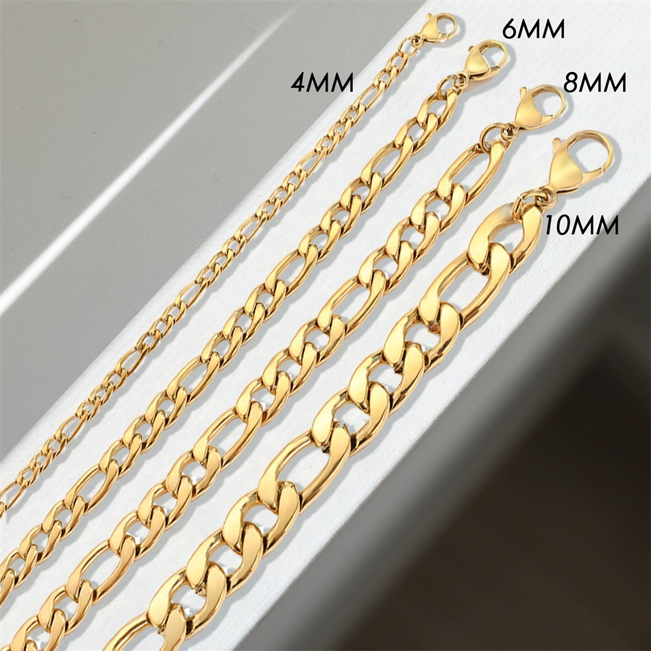 Stainless Steel Jewelry Flat Cuban Chain Bracelet