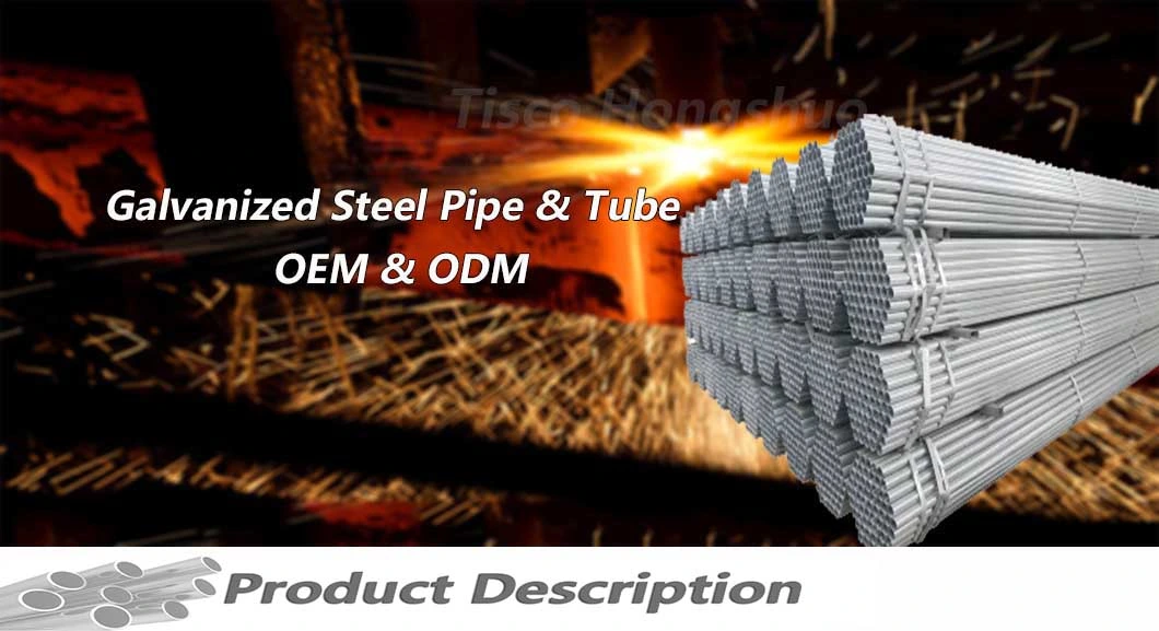 DN400 5 Inch 6 Inch Hot DIP Gi Galvanized Steel Square Tube and Round Pipes.